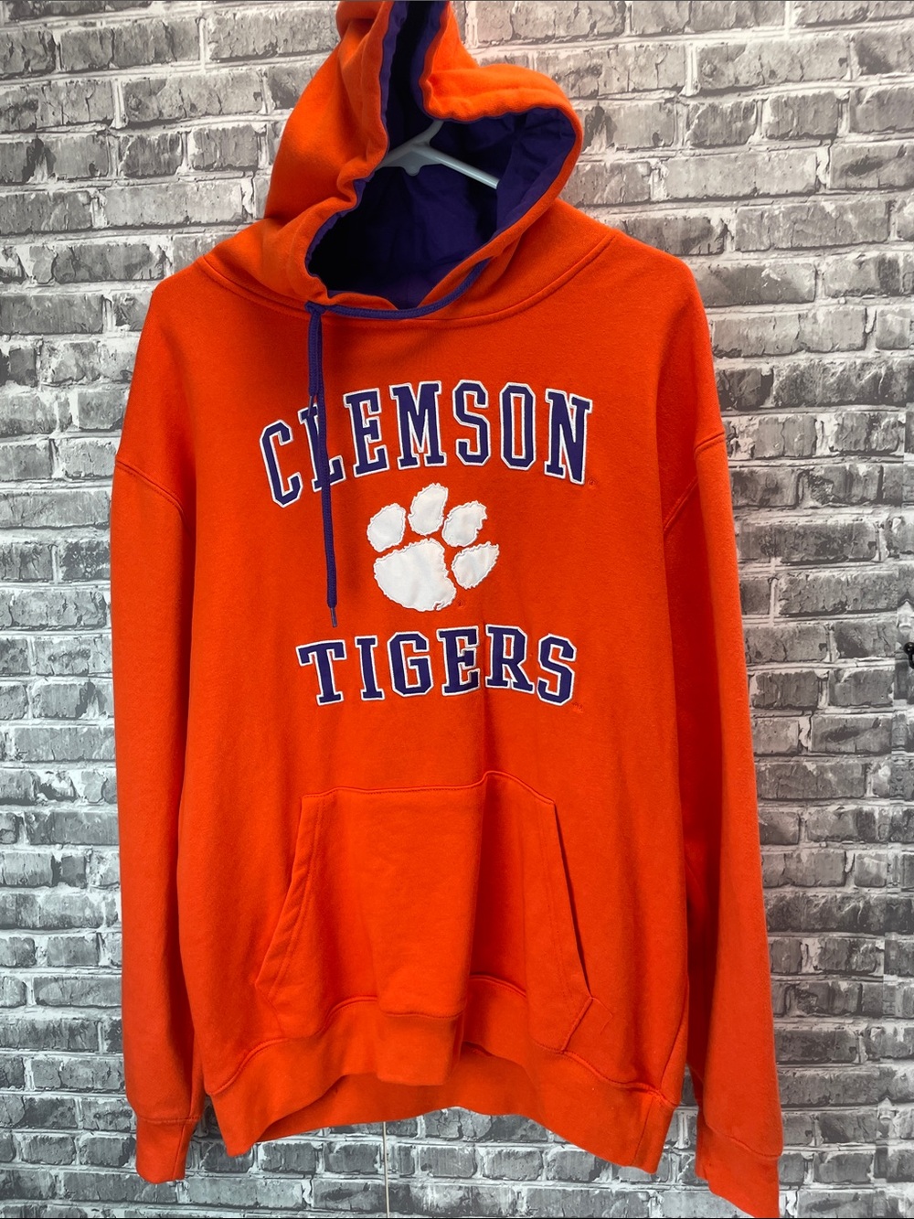 Colosseum Orange Pullover Hoodie with Purple‎ Accents